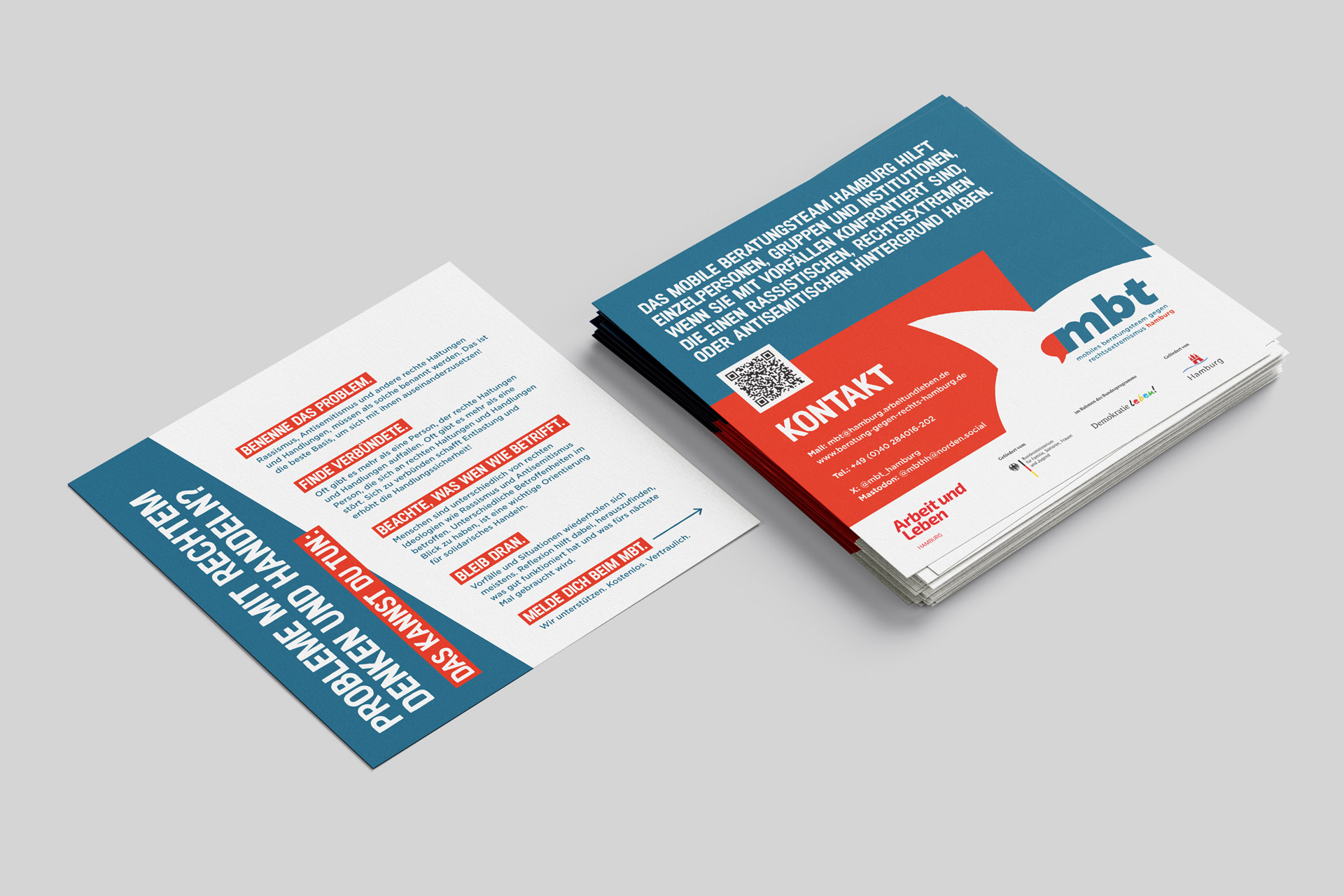 Ansicht eines Informationsflyers für die MBT